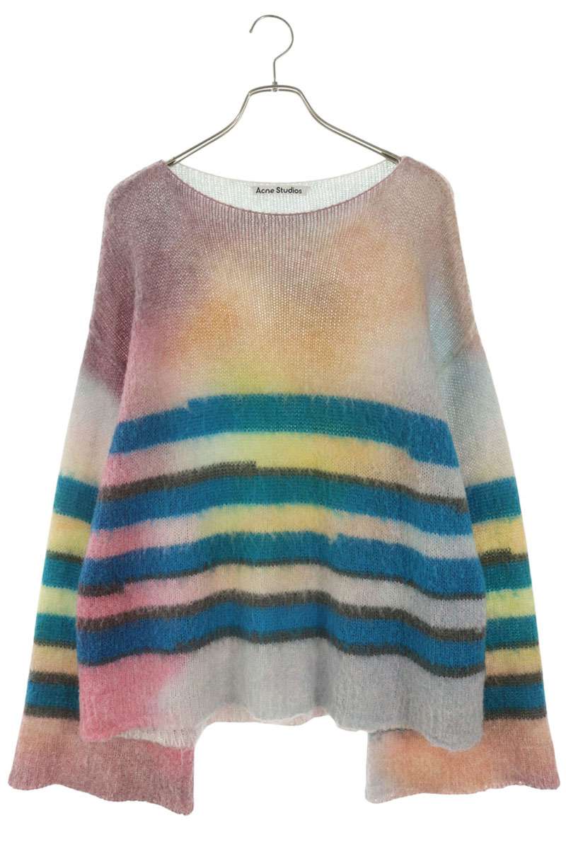 アクネストゥディオズ ACNE STUDIOS 大きさ:XL  FN-UX-KNIT000011 モヘアボーダーニット(マルチ色つや)【506062】【BS99】【メンズ】【中古】bb420#rinkan*B