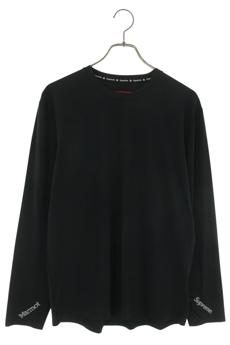 シュプリーム SUPREME ×モルモット marmot  大いさ:L  25AW  Marmot Base Layer L S Top ベースレイヤー長袖カットソー(黒いこと)【306062】【OM10】【メンズ】【中古】bb187#rinkan*A