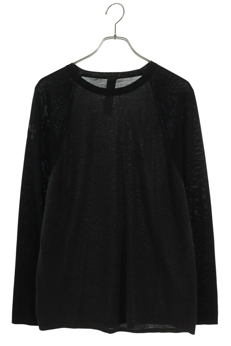 クロムハーツ Chrome Hearts サイズ:M U MIXED EMOTIONS トリプルクロスパッチ付き長袖カットソー(ブラック)【206062】【GZ11】【メンズ】【中古】bb437#rinkan*S|RINKAN