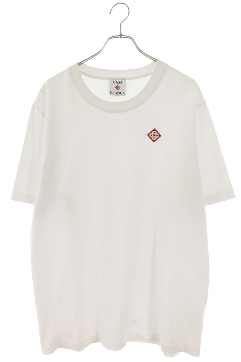 カサブランカ CASABLANCA 大きさ:XL  25SS ロゴタイプ紋章付き添い人ティーシャツ(白いこと)【506062】【BS99】【メンズ】【中古】bb18#rinkan*B