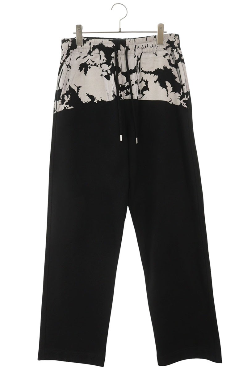 ドリスヴァンノッテン DRIES VAN NOTEN 大きさ:L  26SS  261-021150-3611 900 HAMER プリンティングスウェットロングパンツ(黒いこと)【506062】【SB01】【メンズ】【中古】bb18#rinkan*S