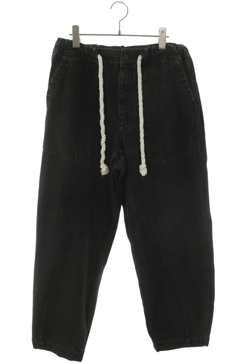 アンドゥムルメステール ANN DEMEULEMEESTER 大きさ:XS ワイドイージーデニムパンツ(黒いこと)【606062】【BS99】【メンズ】【中古】bb409#rinkan*B