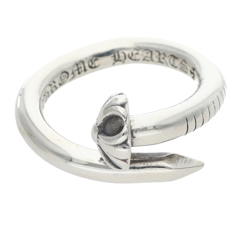 クロムハーツ Chrome Hearts 大きさ:10.5号  NAIL CRSBALL ネイルクロスボール しろがね色輪っか(しろがね色 6.42g)【706062】【HJ12】【小物】【中古】bb521#rinkan*B