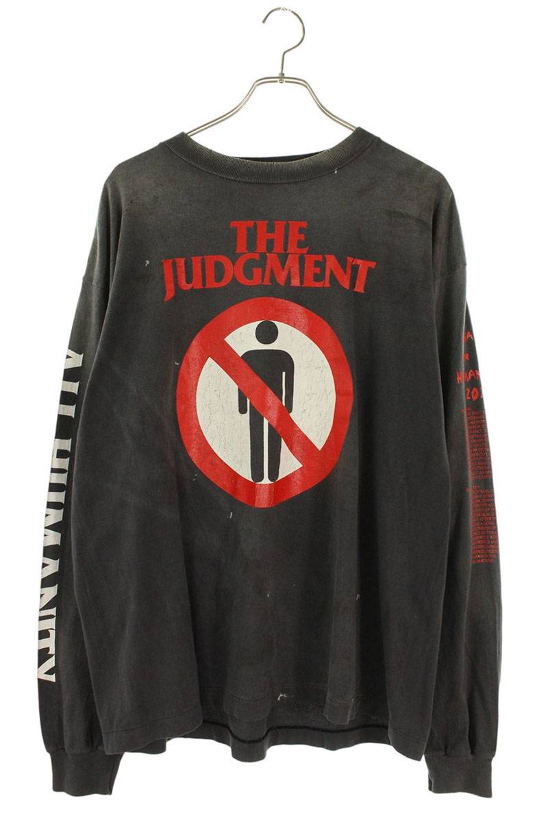 仙マイケル SAINT MICHAEL 大いさ:L  SM-HR1-000-030 THE JUDGMENT ヴィンテージ産業長袖カットソー(黒いこと)【306062】【SB01】【メンズ】【中古】bb380#rinkan*B