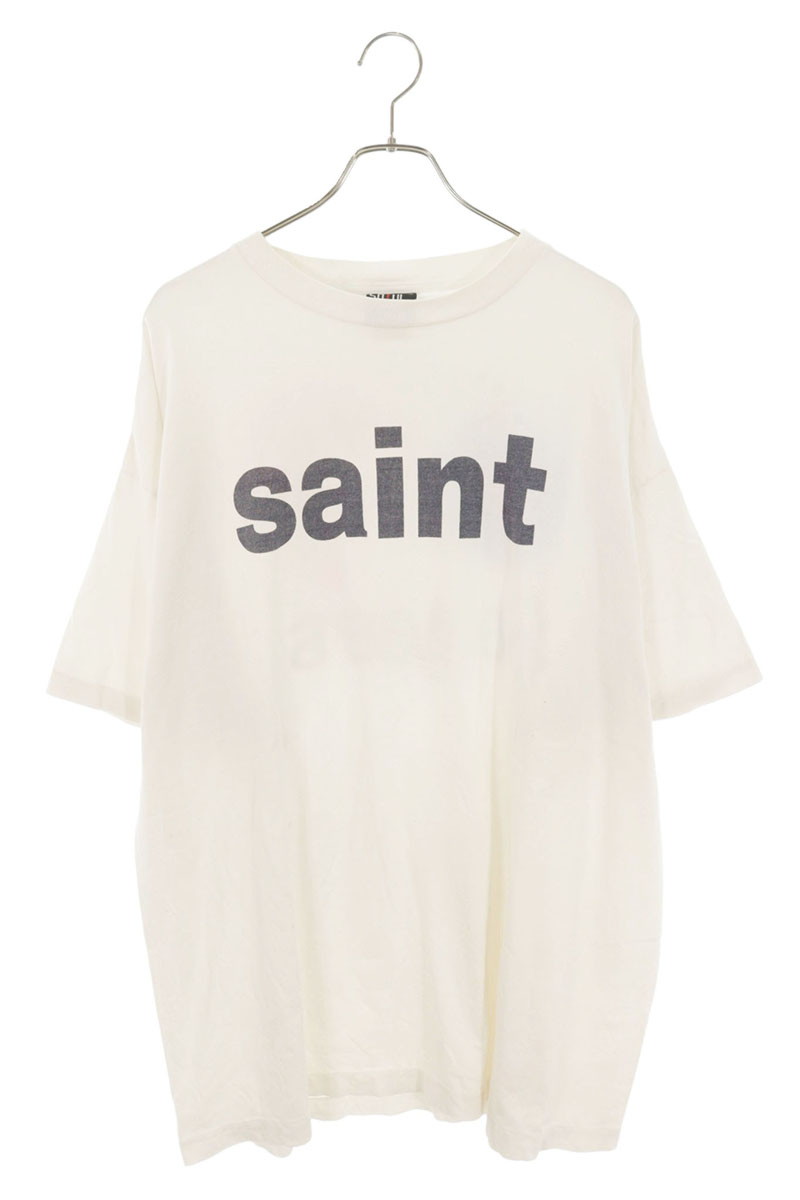 仙マイケル SAINT MICHAEL 大いさ:XXXL  24SS  SM-YS8-0000-008 ロゴタイプ刷り上げるティーシャツ(白いこと)【406062】【OM10】【メンズ】【中古】bb187#rinkan*B