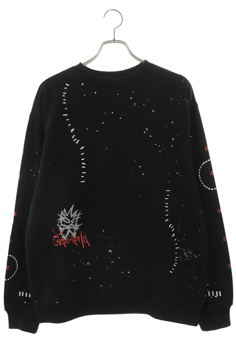 カクタスジャック Cactus Jack サイズ:M Stitched Crewneck ステッチドクルーネックスウェット(ブラック)【506062】【BS99】【メンズ】【中古】bb30#rinkan*B|RINKAN