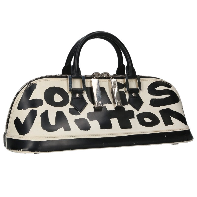 ルイヴィトン LOUISVUITTON　 M92175 アルマ・ホリゾンタル グラフィティハンドバッグ(ホワイト&times;ブラック)【306062】【SB01】【小物】【中古】bb51#rinkan*B｜RINKAN