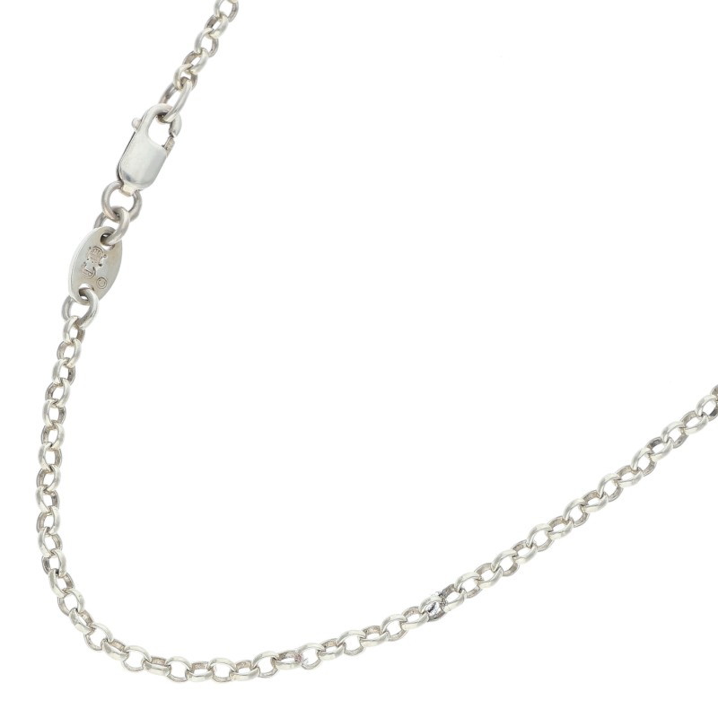 クロムハーツ Chrome Hearts 大きさ:16inch  NECKCHAIN R16 ロールチェーン16inch しろがね色首飾り(しろがね色 4.26g)【906062】【差しゆるす15】【小物】【中古】bb346#rinkan*B