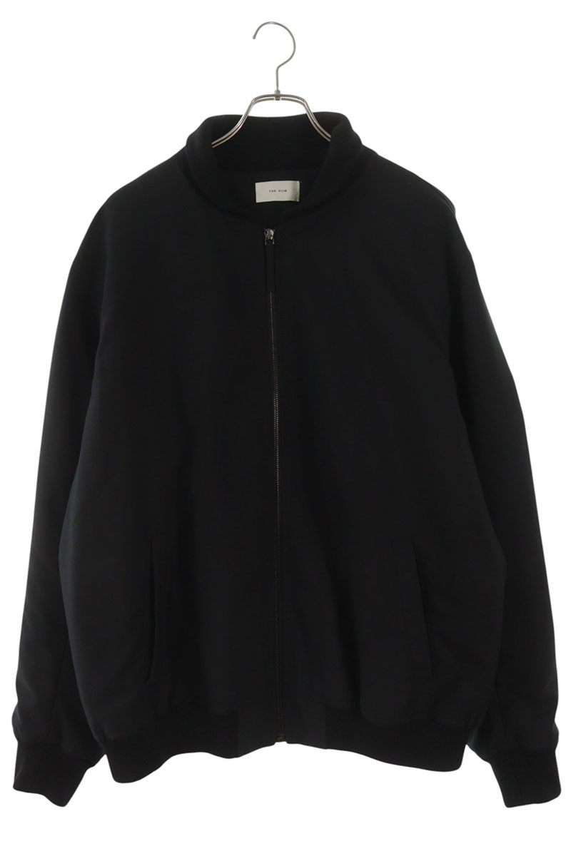 ザロウ THEROW 大きさ:S  Shawn Bomber Jacket ボンバージャケットブルゾン(黒いこと)【506062】【SB01】【メンズ】【中古】bb51#rinkan*B