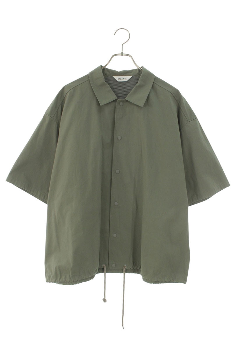 ディガウェル DIGAWEL 大きさ:2  Coach S S Shirt jacket コートショートスリーブシャツジャケットブルゾン(緑であること)【706062】【BS99】【メンズ】【中古】bb51#rinkan*B