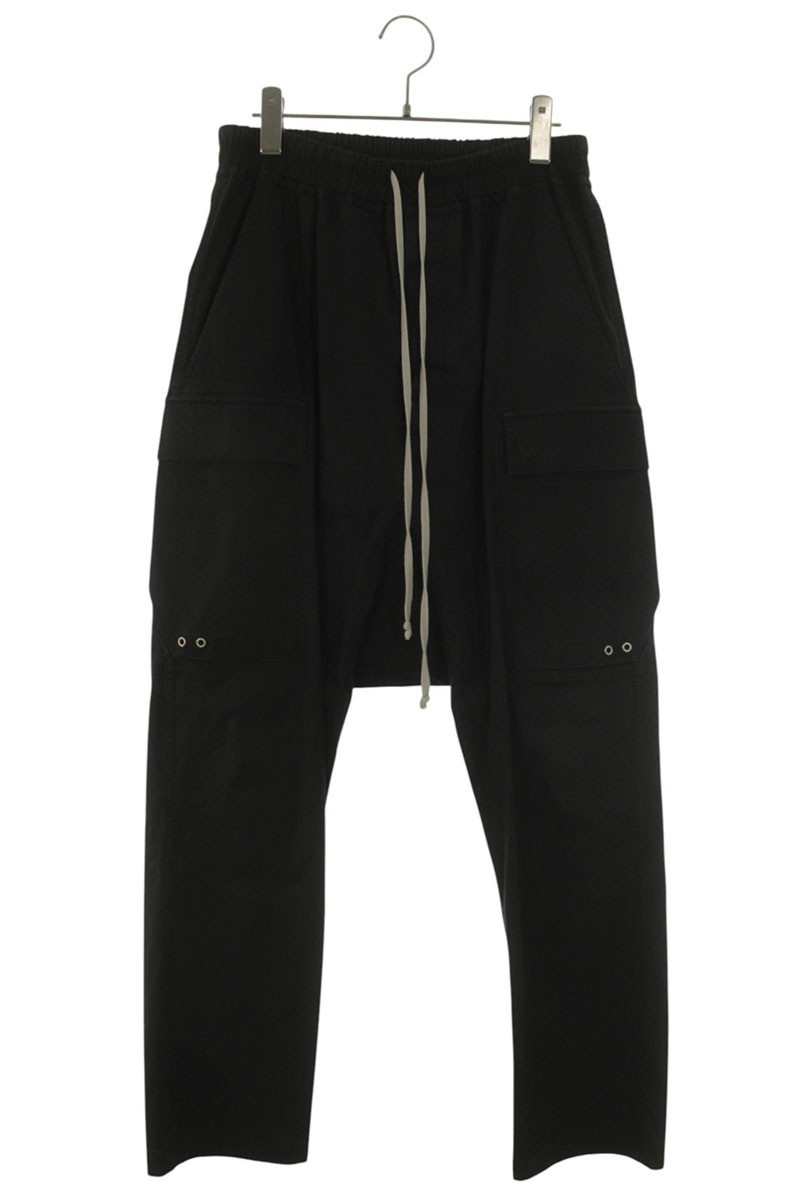 リックオウエンス Rick Owens 大きさ:46  RU02C7379-TE サルエルカーゴロングパンツ(黒いこと)【606062】【OM10】【メンズ】【中古】bb413#rinkan*B