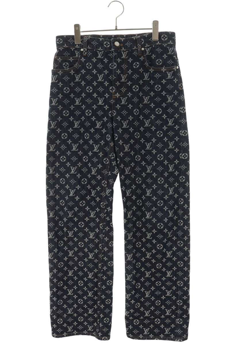 ルイヴィトン LOUISVUITTON　サイズ:27 24AW RM242M UZD HRD79W モノグラムジャガードデニムパンツ(インディゴ)【506062】【SB01】【メンズ】【中古】bb356#rinkan*B｜RINKAN