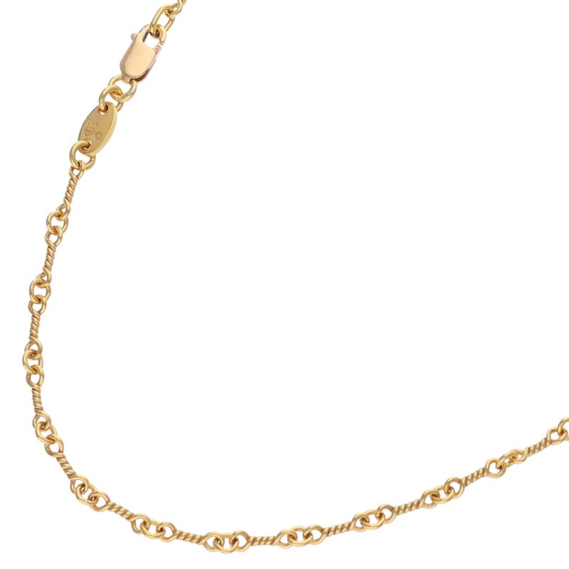 クロムハーツ Chrome Hearts　サイズ:18inch 22K NECKCHAIN T18 ツイストチェーン18inch ゴールドネックレス(イエローゴールド 8.5g)【606062】【GZ11】【小物】【中古】bb411#rinkan*B ｜RINKAN