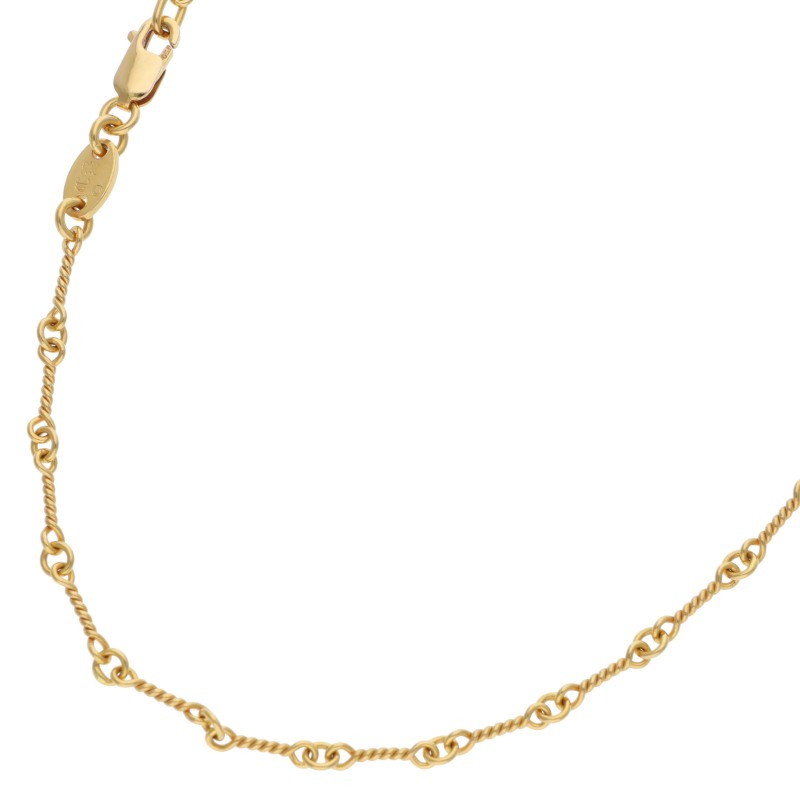 クロムハーツ Chrome Hearts　サイズ:16inch 22K NECKCHAIN T16 ツイストチェーン16inch ゴールドネックレス(イエローゴールド 6.41g)【216062】【HJ12】【小物】【中古】bb521#rinkan*B ｜RINKAN