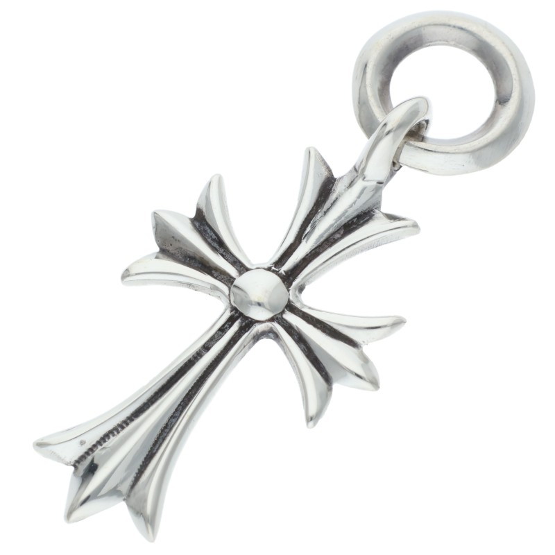 クロムハーツ Chrome Hearts TINY CH CROSS タイニーCHクロス チャーム シルバーネックレストップ(シルバー 3.17g)【416062】【OS06】【小物】【中古】bb359#rinkan*B |RINKAN