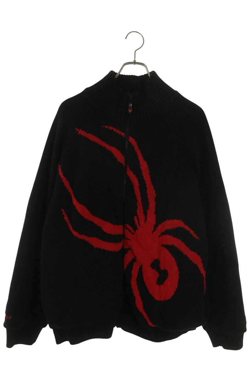シュプリーム SUPREME 大きさ:XL  24AW  Spyder WINDSTOPPER Zip Up Sweater スパイダージップアップニットブルゾン(黒いこと)【606062】【BS99】【メンズ】【中古】bb51#rinkan*B