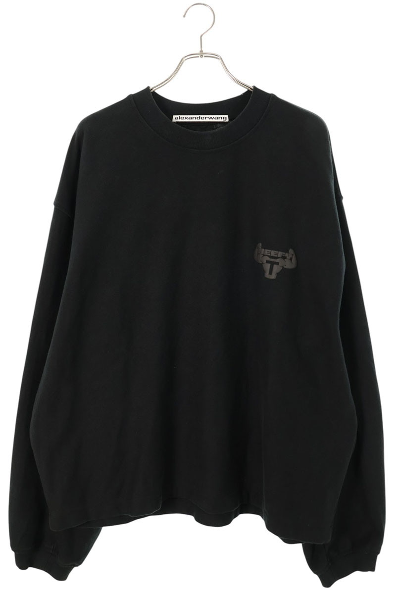 アレキサンダーワン ALEXANDER WANG 大いさ:XL  6CC3231011 ヘビーウェイトオーバーサイズ長袖カットソー(黒いこと)【706062】【OM10】【メンズ】【中古】bb127#rinkan*B