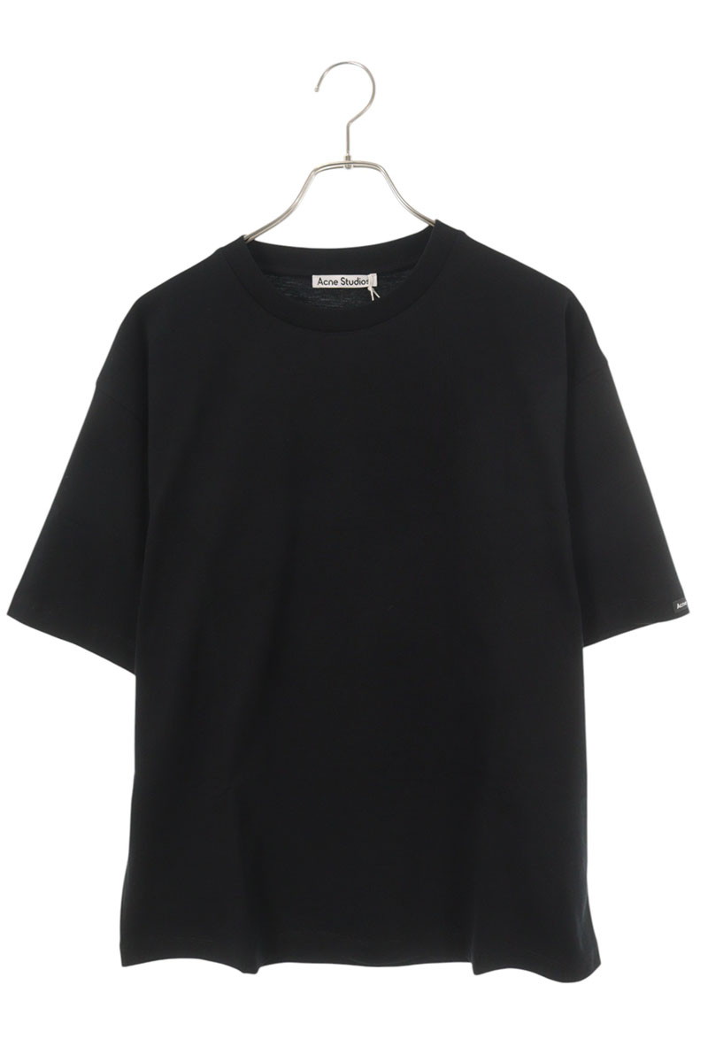 アクネストゥディオズ ACNE STUDIOS サイズ:S 26SS CL0432 サテンロゴTシャツ(ブラック)【806062】【SB01】【メンズ】【新古品】bb78#rinkan*N |RINKAN