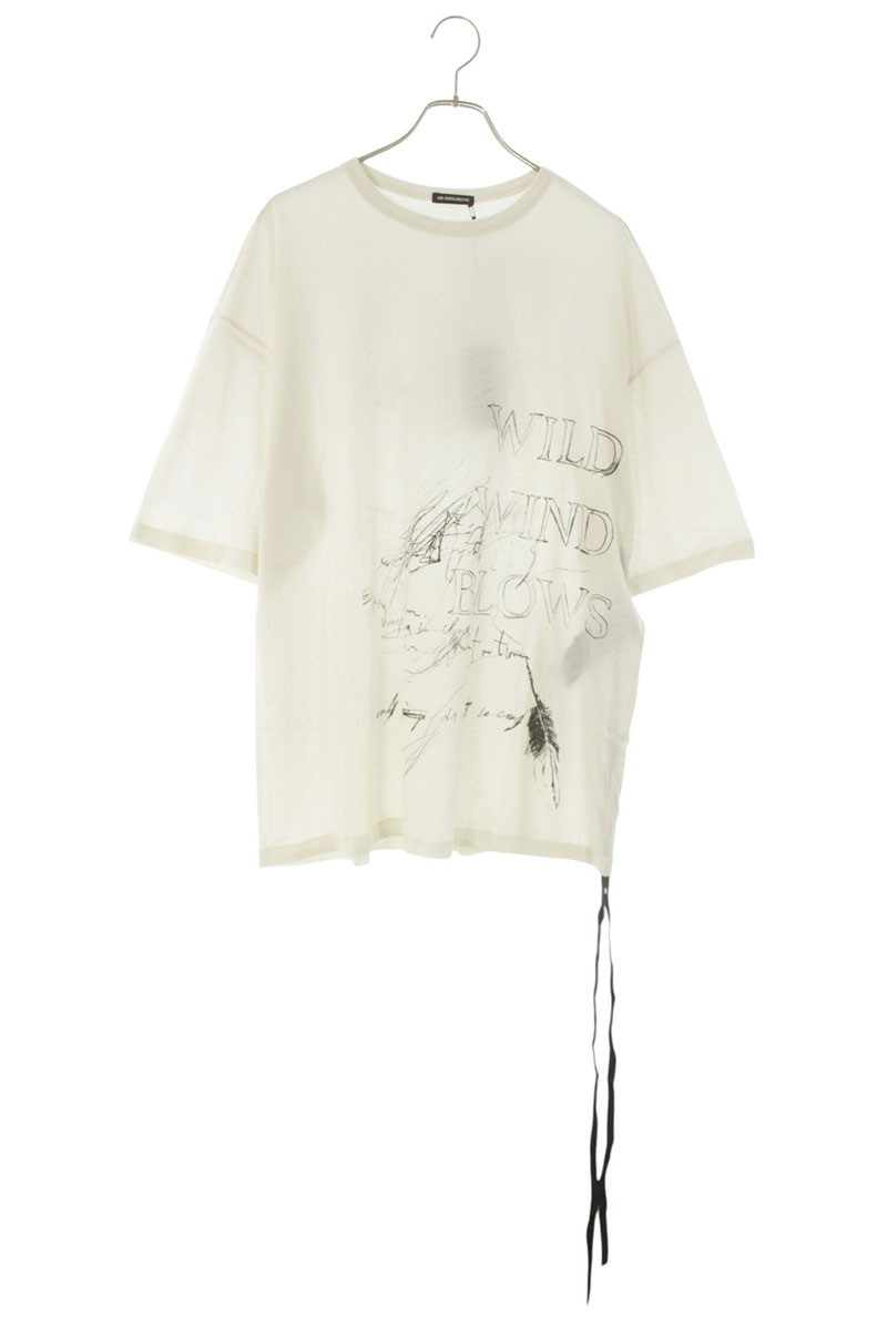 アンドゥムルメステール ANN DEMEULEMEESTER 大いさ:L  26SS  B0013826FA206 申し立て刷り上げるティーシャツ(白いこと調)【806062】【SB01】【メンズ】【新古品】bb78#rinkan*N