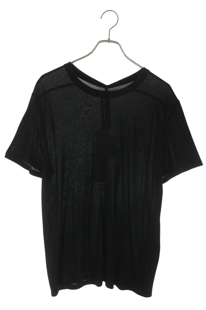 リックオウエンス Rick Owens 大いさ:L  26SS  RU01F2265JS シアーショートスリーブティーシャツ(黒いこと)【906062】【SB01】【メンズ】【新古品】bb78#rinkan*N