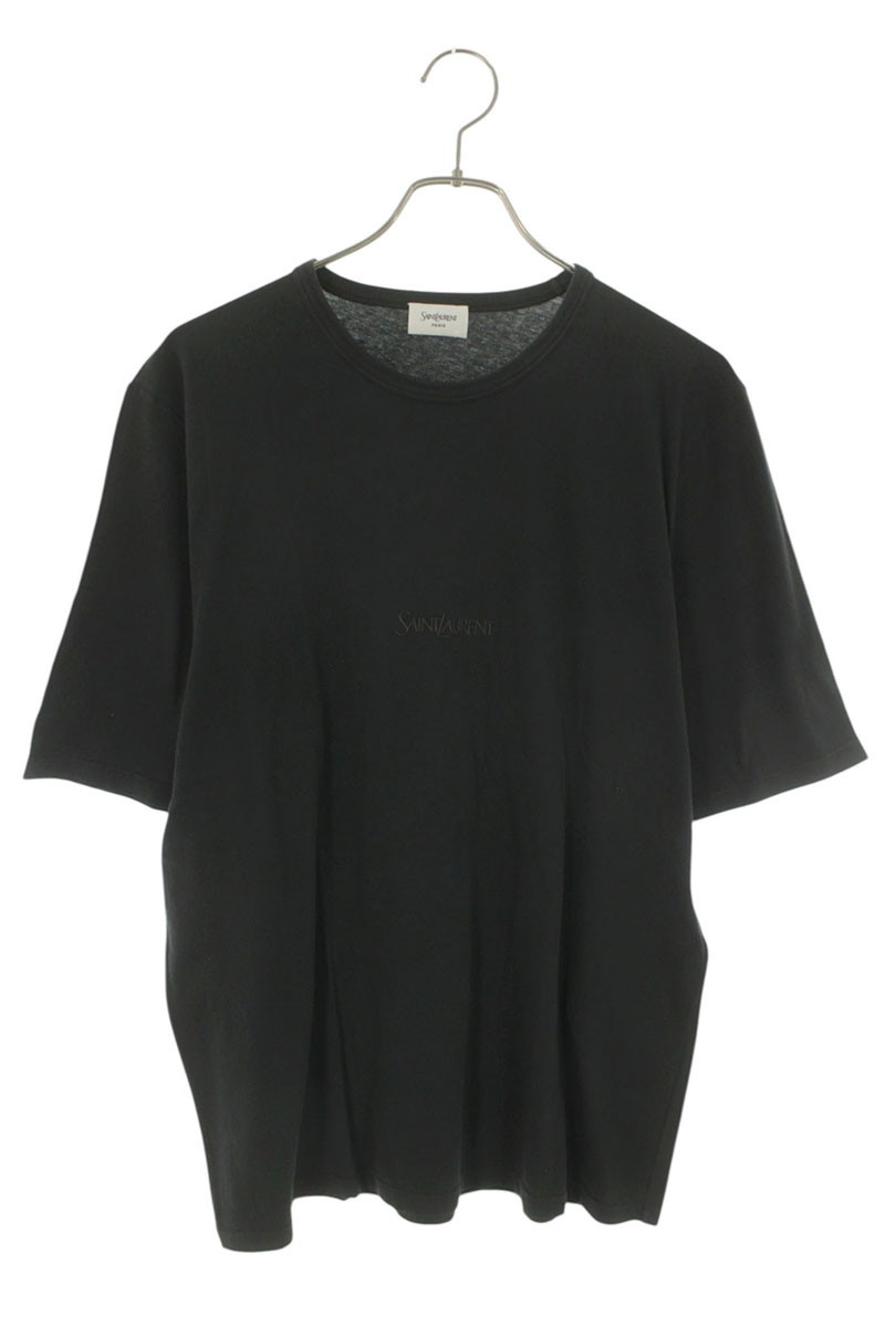 サンローランパリ SAINT LAURENT PARIS 大きさ:L  818535 YBHD2 ロゴタイプ刺しゅうプルオーバー(黒いこと)【806062】【SS13】【メンズ】【新古品】bb78#rinkan*N