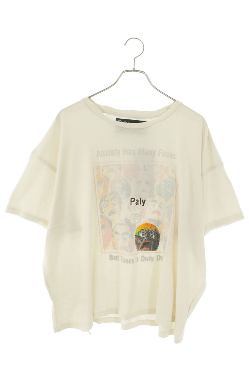 パリーハリウッド Paly Hollywood 大きさ:M  ANXIETY TEE 不都合産業グラフィック刷り上げるプルオーバー(白いこと)【806062】【SS13】【メンズ】【中古】bb187#rinkan*A