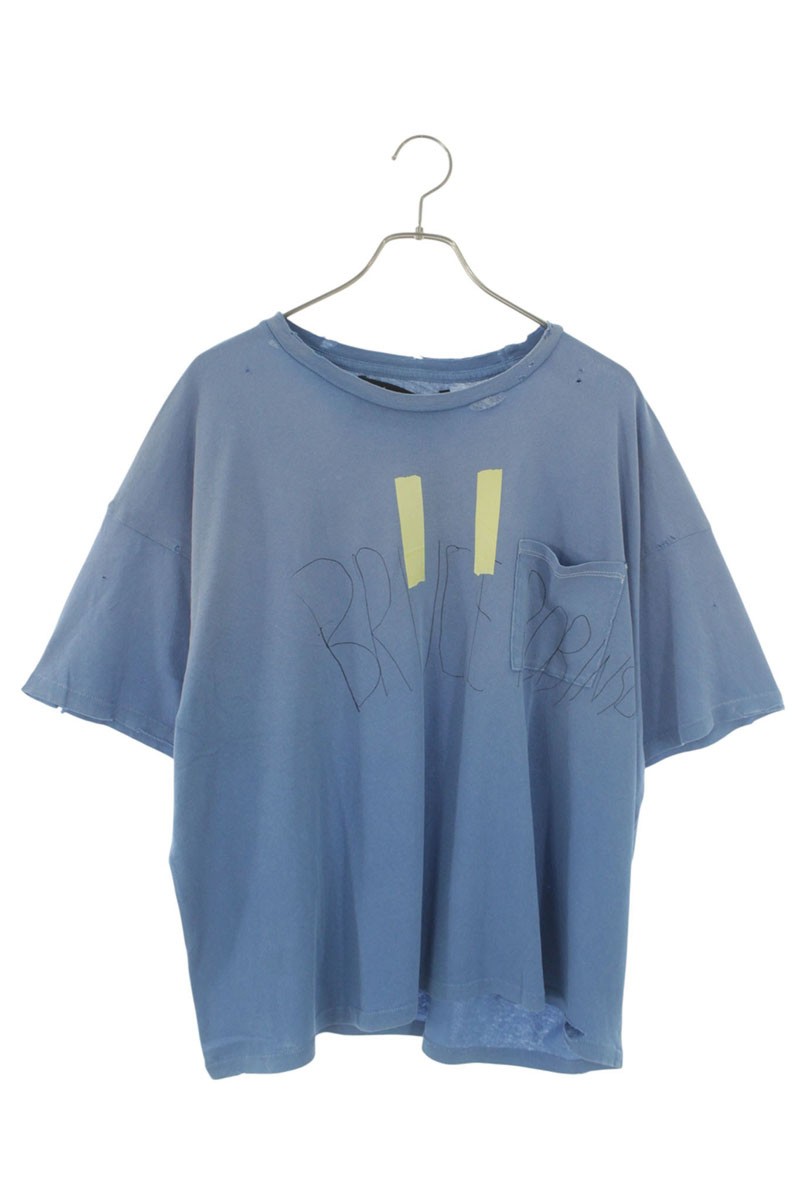 パリーハリウッド Paly Hollywood 大きさ:XL  BRUCE POKET TEE ヴィンテージ産業衣嚢プルオーバー(青色)【806062】【SS13】【メンズ】【中古】bb187#rinkan*A