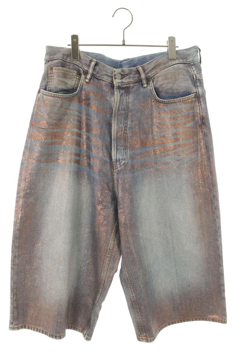アクネストゥディオズ ACNE STUDIOS 大きさ:XL  26SS  CE0075 CP1 グリッターデニムハーフパンツ(インディゴ)【906062】【SB01】【メンズ】【新古品】bb78#rinkan*N
