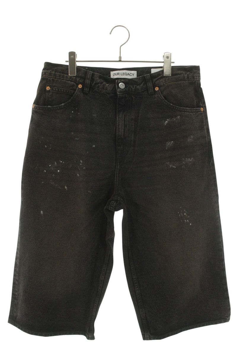 アワーレガシー OUR LEGACY 大きさ:48  26SS  M2265CN ウォッシュドデニムハーフパンツ(黒いこと調)【806062】【SB01】【メンズ】【新古品】bb78#rinkan*N