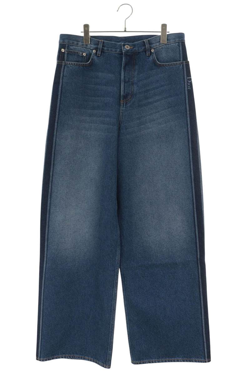 ディオール DIOR サイズ:30 26SS サイド側章ロゴバギーデニムパンツ(インディゴ)【906062】【SS13】【メンズ】【新古品】bb78#rinkan*N |RINKAN