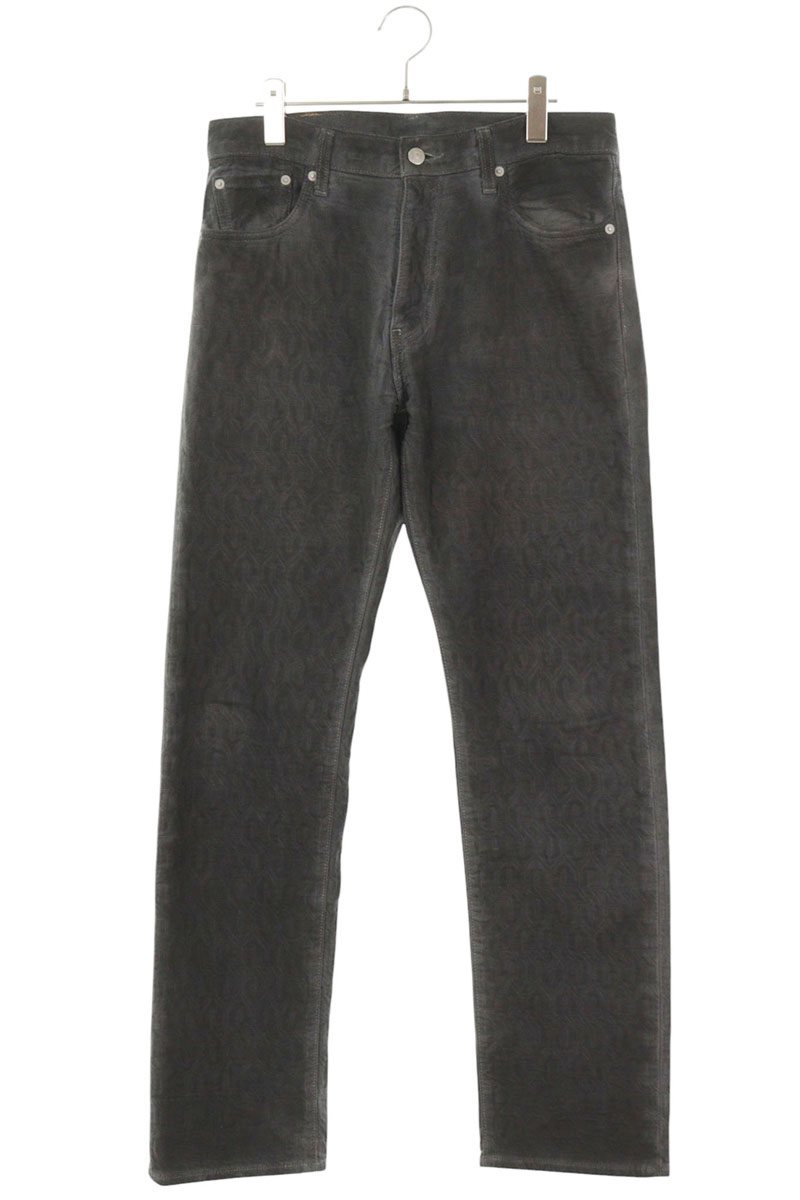 ステューシー STUSSY ×リーバイス LEVI'S サイズ:30インチ DYED JACQUARD JEANS ジャカードストレートデニムパンツ(ブラック調)【316062】【BS99】【メンズ】【中古】bb384#rinkan*B|RINKAN