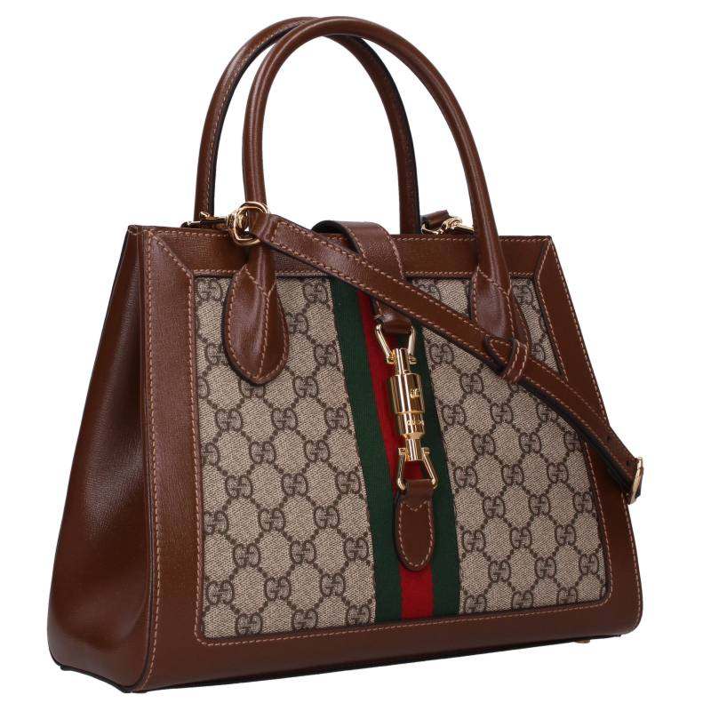 グッチ GUCCI　 649015 1961 Medium tote bag GGシェリーラインハンドバッグ(ブラウン)【107062】【BS99】【小物】【中古】bb33#rinkan*S｜RINKAN