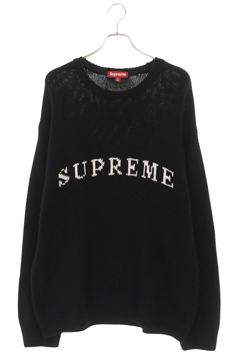 シュプリーム SUPREME　サイズ:XL 25SS Contrast Logo Sweater コントラストロゴニット(ブラック)【416062】【BS99】【メンズ】【中古】bb212#rinkan*B｜RINKAN