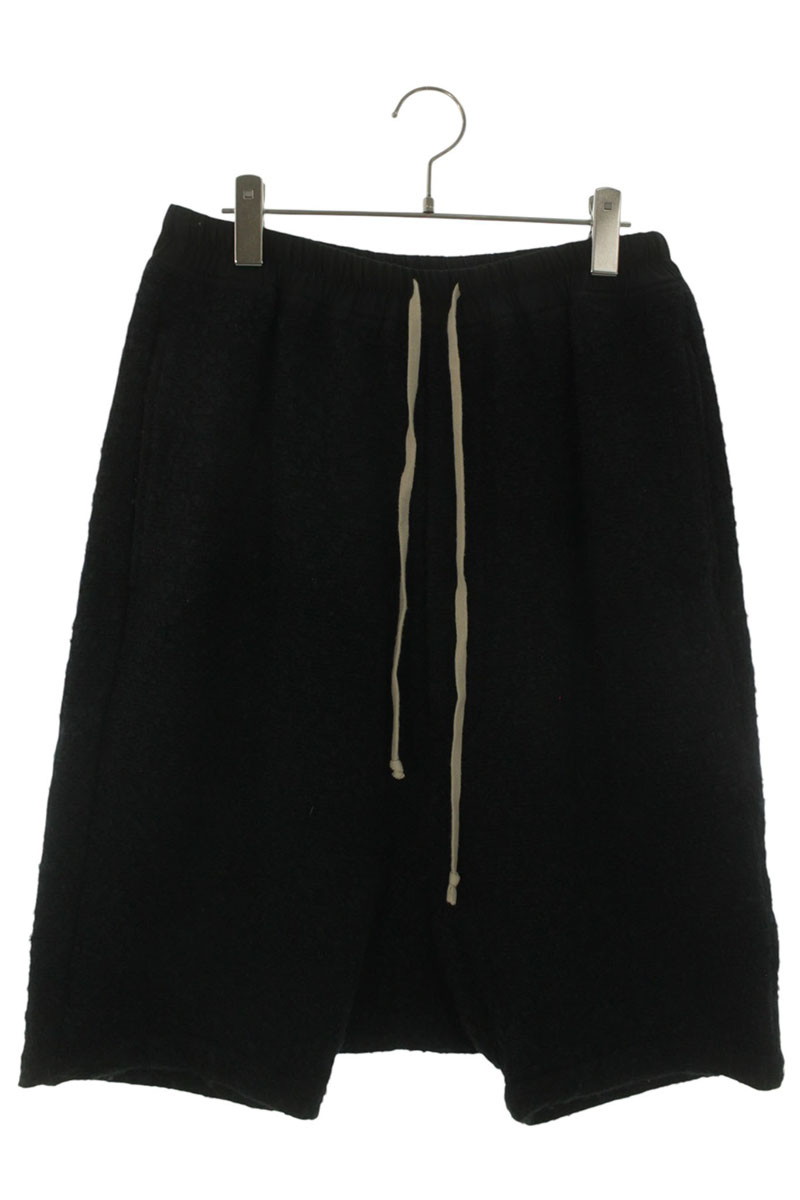 リックオウエンス Rick Owens 大きさ:46  RU15F7384-SA ウールサルエルハーフパンツ(黒いこと)【906062】【SB01】【メンズ】【中古】bb127#rinkan*B
