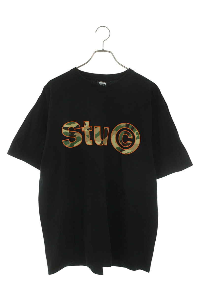 ステューシー STUSSY　サイズ:L カモロゴTシャツ(ブラック)【216062】【BS99】【メンズ】【中古】bb356#rinkan*B｜RINKAN