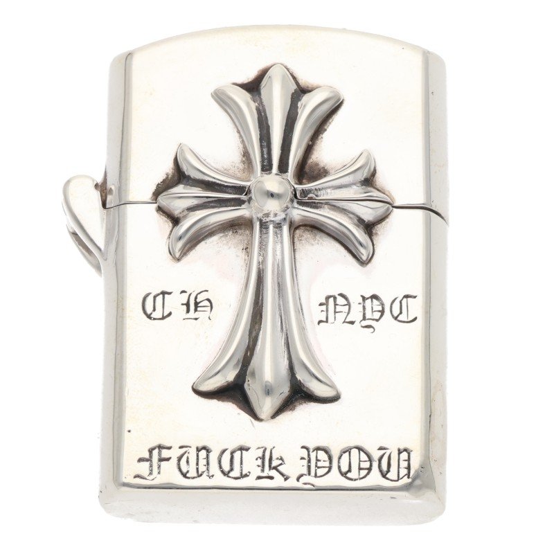 クロムハーツ Chrome Hearts　 ZIPPO LIGHTERZ-V3 NYC限定 スモールCHクロスジッポ(シルバー 総重量132.71g)【616062】【SS07】【小物】【中古】bb297#rinkan*B ｜RINKAN 168,718円