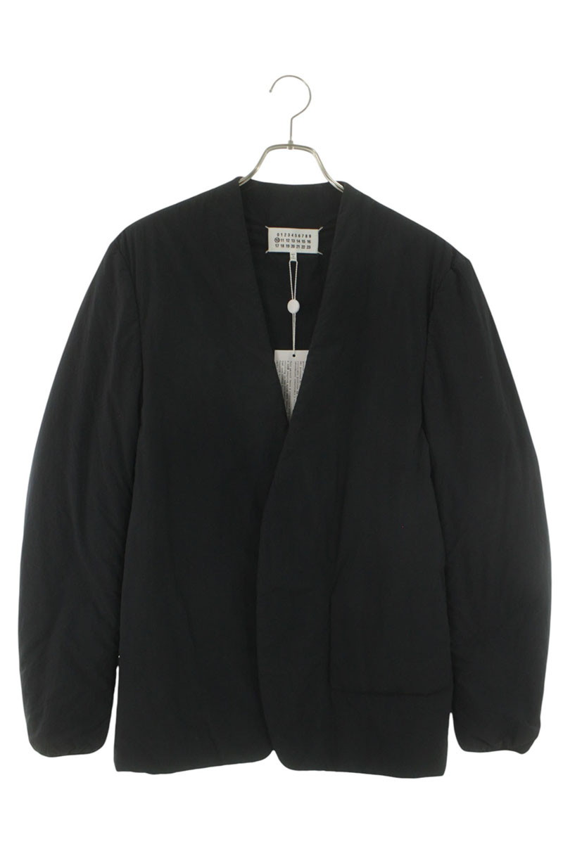 メゾンマルジェラ Maison Margiela 大きさ:48  20AW  S50BN0449 パデッドノーカラージャケット(黒いこと)【116062】【SB01】【メンズ】【中古】bb380#rinkan*B