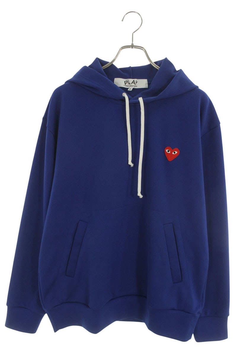 プレイコムデギャルソン PLAY COMME des GARCONS サイズ:XL AX-T174 AD2024プルオーバーパーカー(ブルー)【107062】【BS99】【メンズ】【中古】bb205#rinkan*B|RINKAN