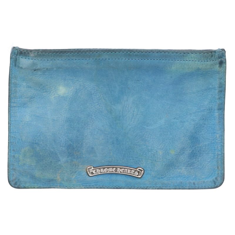 クロムハーツ Chrome Hearts　 ZPR CHNG PURSE2 チェンジパース #2ダガージップコインケース(ブルー&times;シルバー)【716062】【FK04】【小物】【中古】bb459#rinkan*C ｜RINKAN