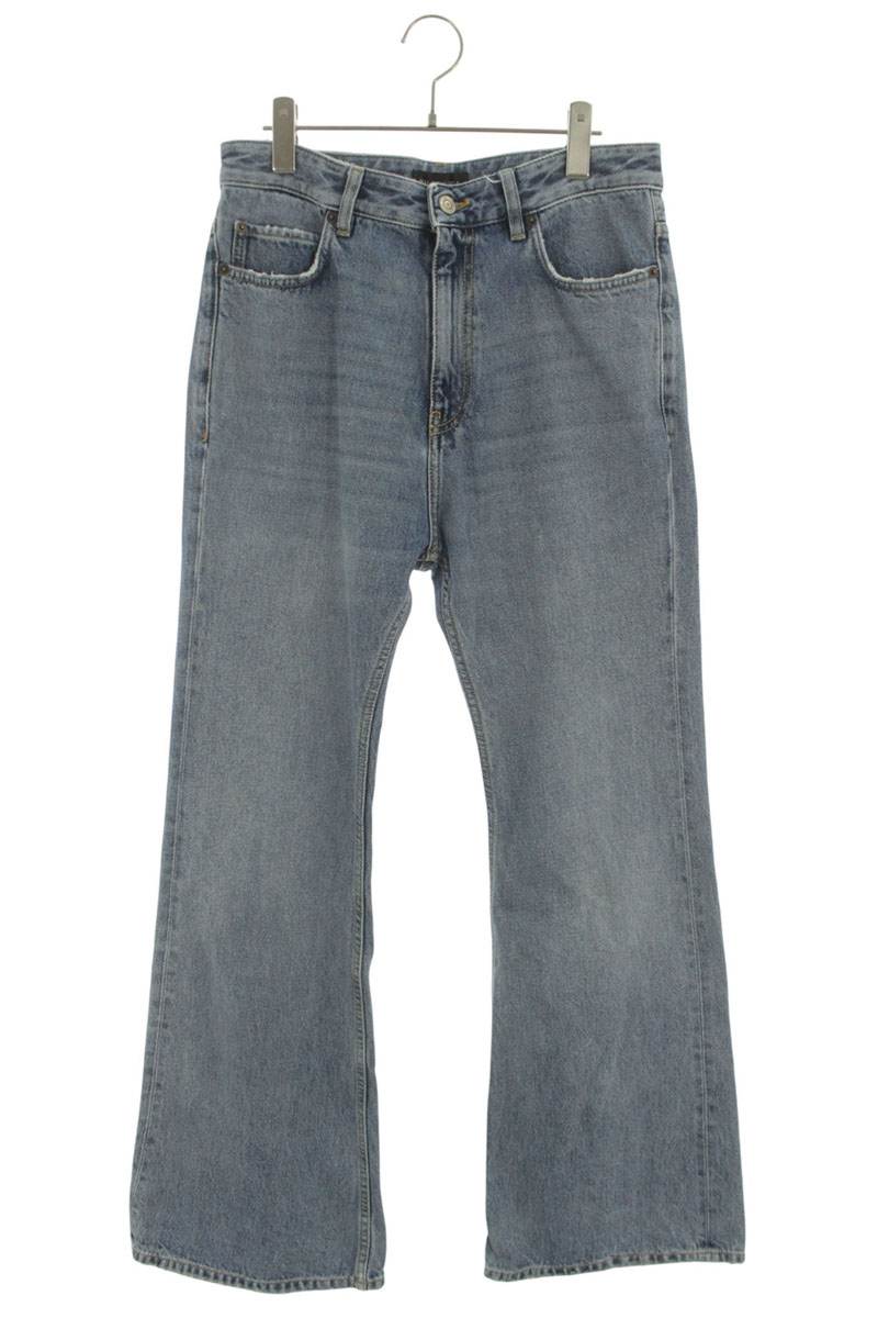 バレンシアガ BALENCIAGA サイズ:26インチ 775621 THW25 ウォッシュド加工フレアデニムパンツ(ライトブルー)【616062】【OM10】【メンズ】【中古】bb132#rinkan*B|RINKAN
