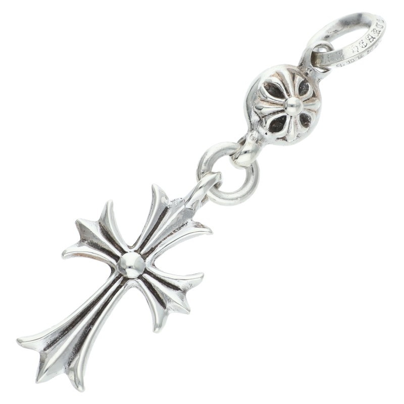 クロムハーツ Chrome Hearts 1B TNY CH CRS 1ボールタイニーCHクロス チャーム シルバーネックレストップ(シルバー 6.7g)【816062】【SS07】【小物】【中古】bb462#rinkan*B |RINKAN