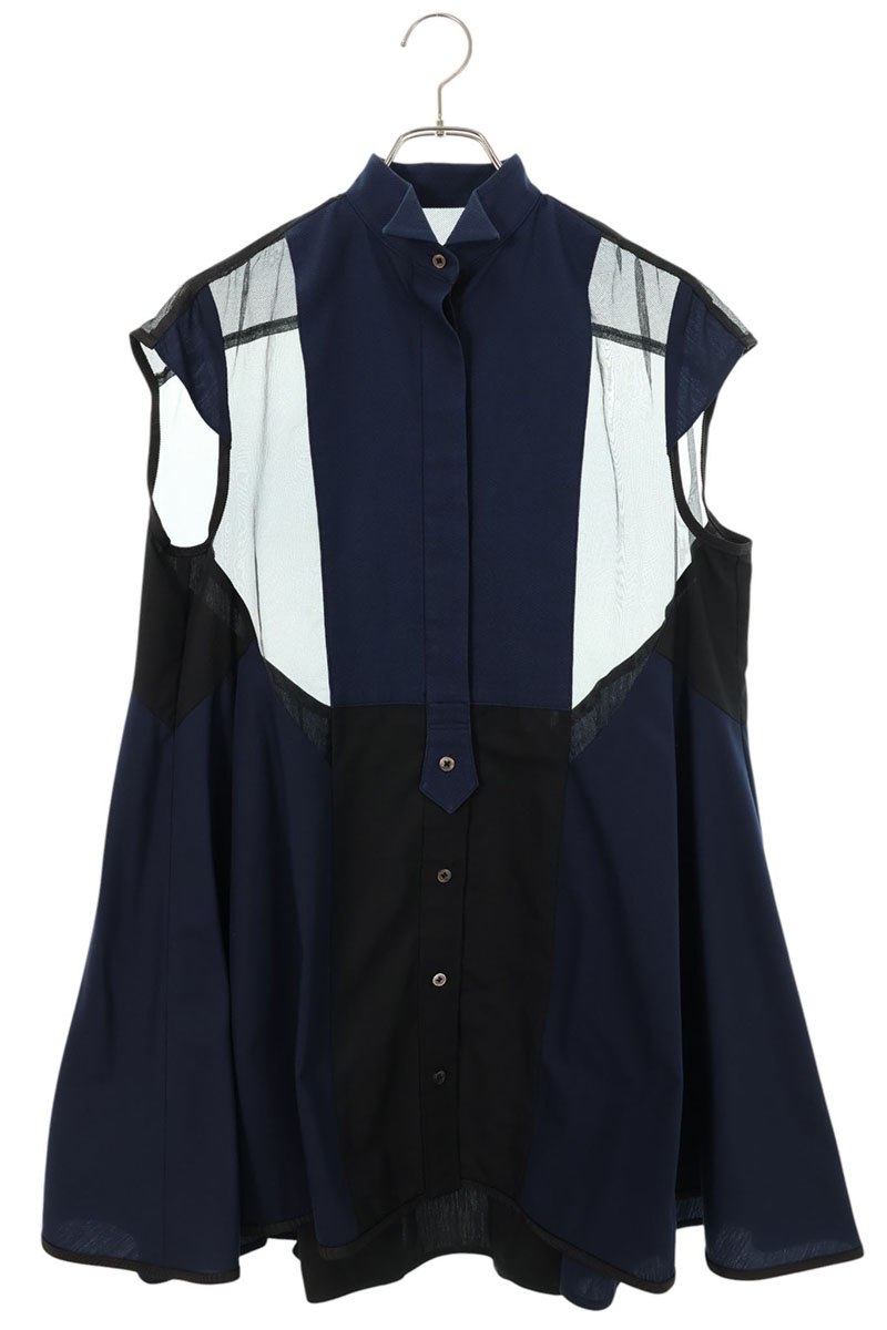 サカイ Sacai サイズ:1 18-03910 ノースリーブワンピース(ネイビー)【107062】【BS99】【レディース】【中古】bb334#rinkan*B|RINKAN