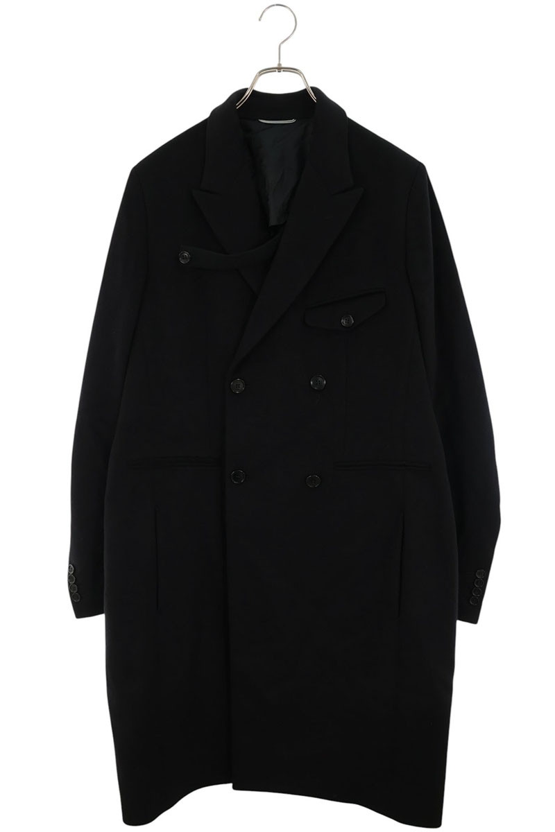 ディオール DIOR サイズ:48 19SS 933C305A4514 ダブルブレストカシミアロングコート(ブラック)【107062】【BS99】【メンズ】【中古】bb384#rinkan*B|RINKAN