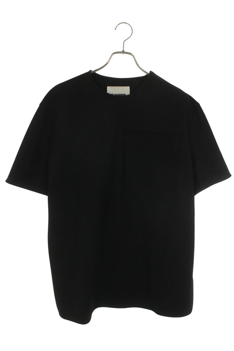 ジルサンダー JILSANDER サイズ:46 23AW J22GC0132 J40045 パッチポケットジップTシャツ(ブラック)【107062】【BS99】【メンズ】【中古】bb384#rinkan*B|RINKAN