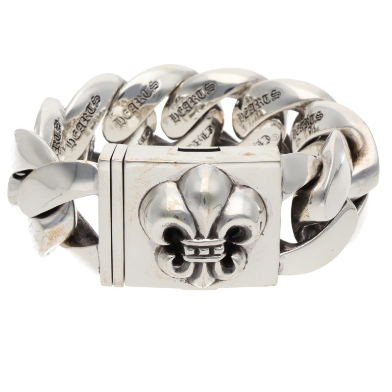 クロムハーツ Chrome Hearts　サイズ:8LINK CLASSIC XL BS BSフレアXLボックスID シルバーブレスレット(シルバー 449.21g)【916062】【SS07】【小物】【中古】bb455#rinkan*B ｜RINKAN