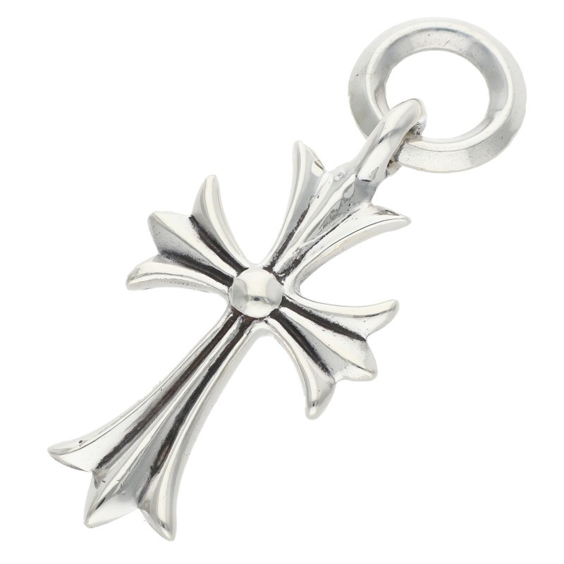クロムハーツ Chrome Hearts TINY CH CROSS タイニーCHクロス チャーム シルバーネックレストップ(シルバー 3.42g)【526062】【FK04】【小物】【中古】bb443#rinkan*B|RINKAN