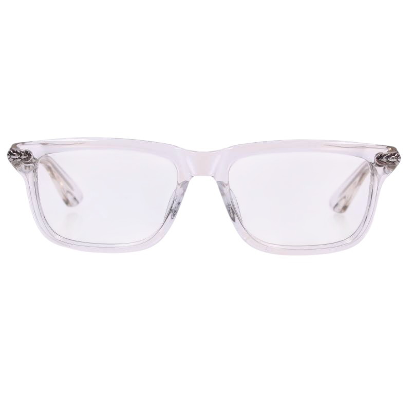 クロムハーツ Chrome Hearts　サイズ:54□18-152 LITTLE DINGER フレアニーテンプルサングラス 眼鏡((フレーム)クリア&times;シルバー)【226062】【GZ11】【小物】【中古】bb328#rinkan*B ｜RINKAN