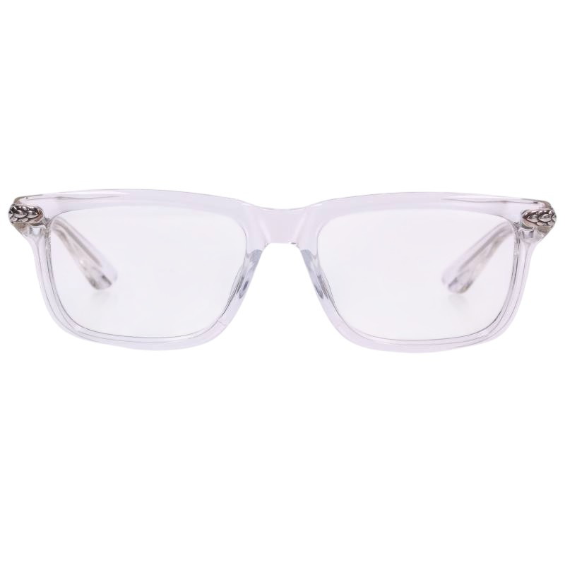 クロムハーツ Chrome Hearts　サイズ:54□18-152 LITTLE DINGER フレアニーテンプルサングラス 眼鏡((フレーム)クリア&times;シルバー)【226062】【GZ11】【小物】【中古】bb328#rinkan*B ｜RINKAN 157,256円