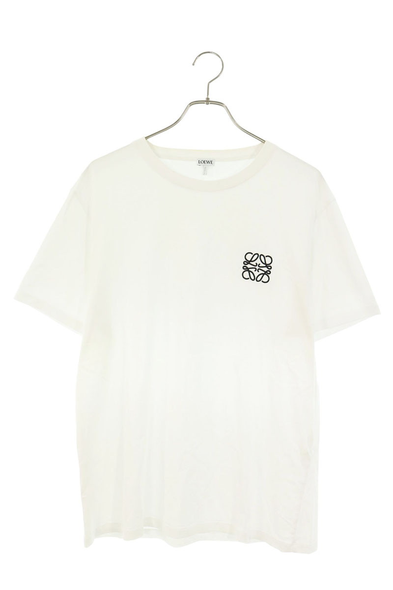 ロエベ LOEWE サイズ:XL H526Y22X75 アナグラム刺繍Tシャツ(ホワイト)【526062】【SB01】【メンズ】【中古】bb457#rinkan*C|RINKAN