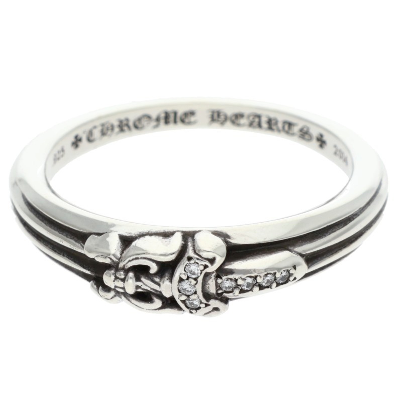 クロムハーツ Chrome Hearts サイズ:23号 BABY CLSC P D ベイビークラシックダガー PAVEダイヤ シルバーリング(シルバー×クリア 6.22g)【926062】【NO05】【小物】【中古】bb209#rinkan*B|RINKAN